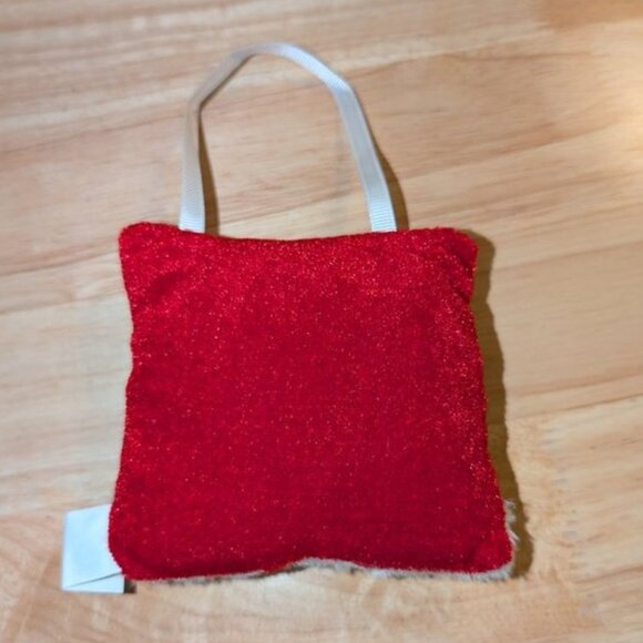 *3 FOR $9* Tis The Season Stuffed Plush Small Pillow Santa Claus Belt Ornament - Picture 2 of 2